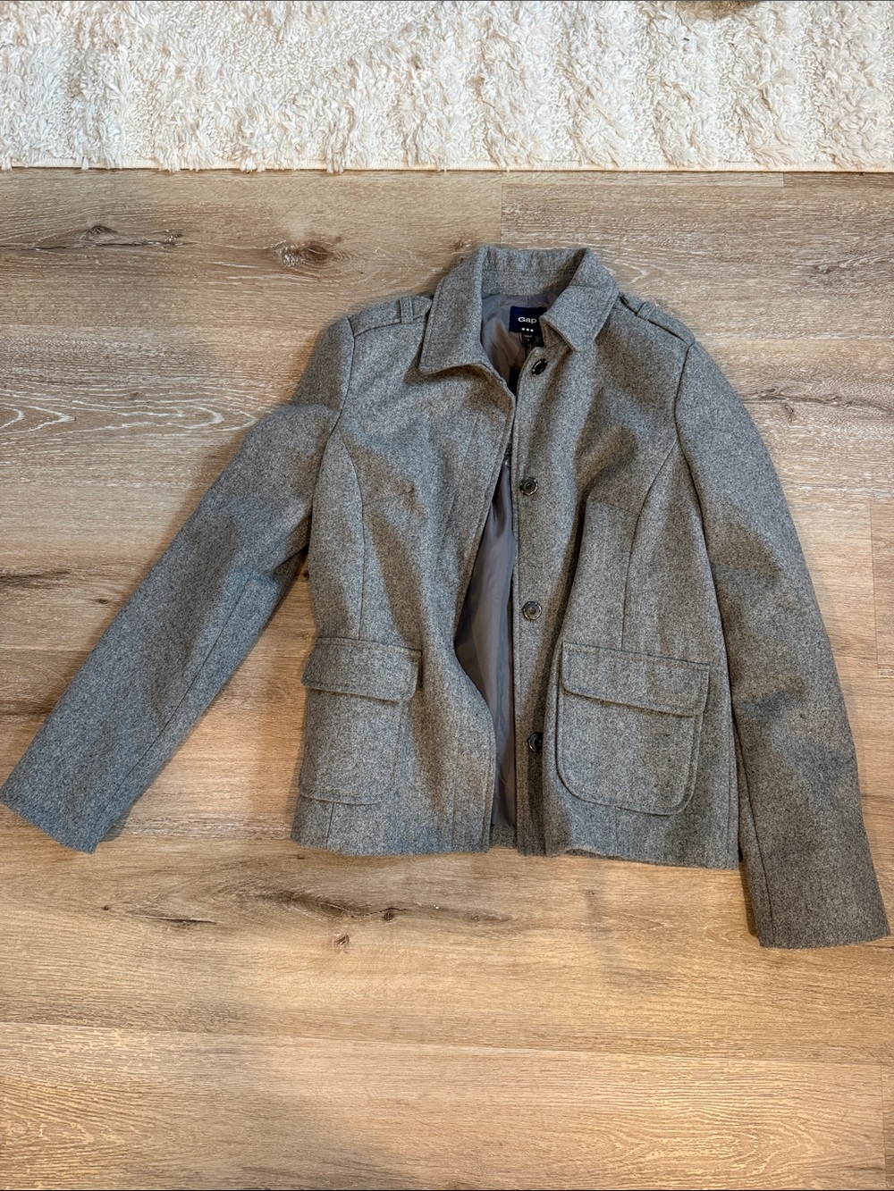 GAP Gray Wool-Blend Coat